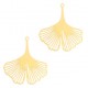 Metal Bohemian pendant Ginkgo leaf Gold